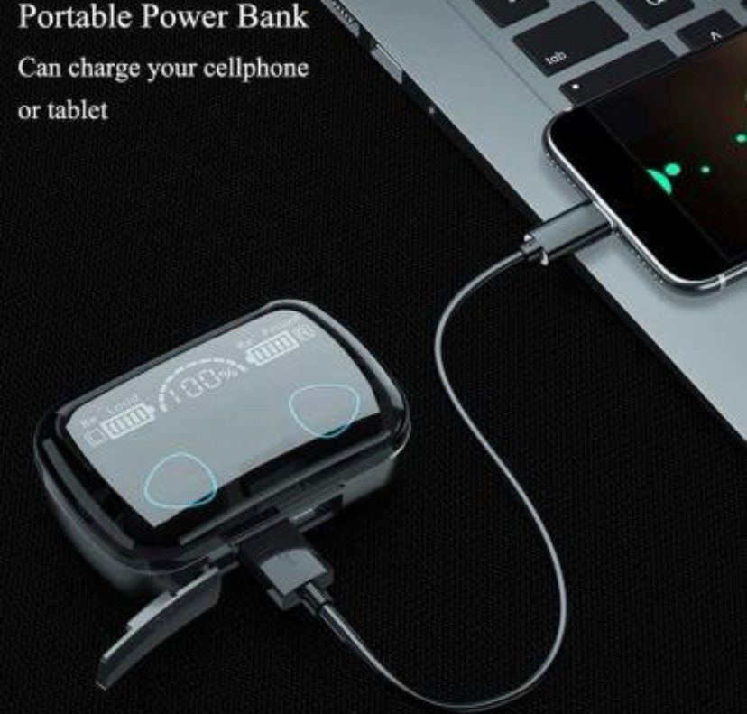 M10 WIRELESS EARBUDS BLUETOOTH EARPHONES NOISE CANCELLATION HIFI QUALITY